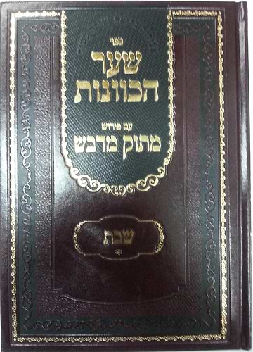 שער הכוונות עם פירוש מתוק מדבש - שבת א'
