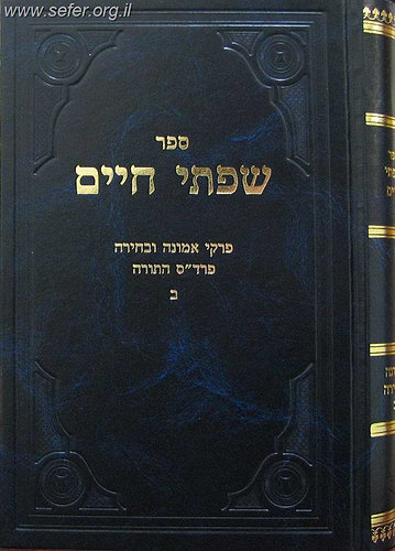 שפתי חיים - אמונה ובחירה חלק ב' / הרב חיים פרידלנדר