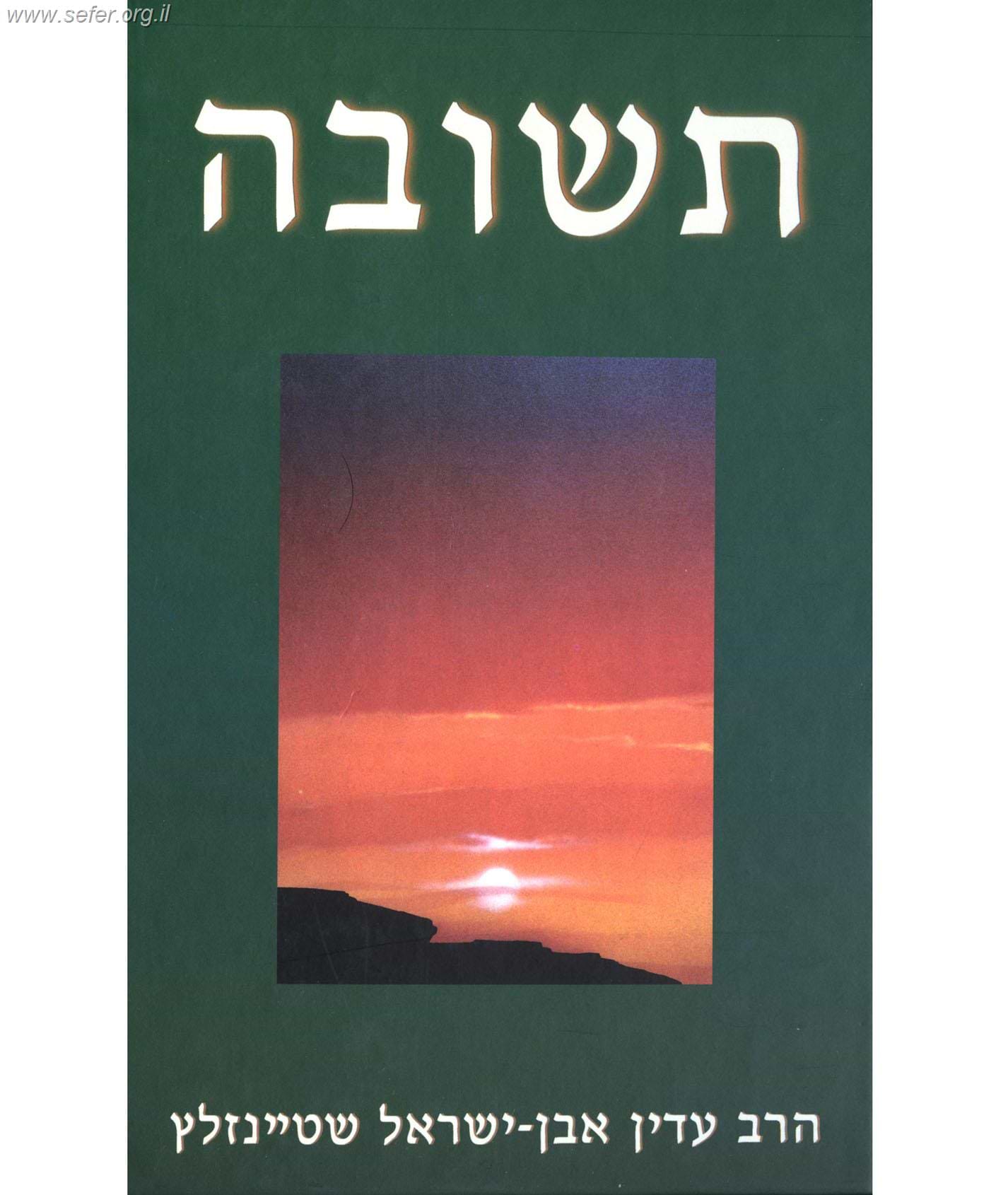 תשובה - הרב שטיינזלץ