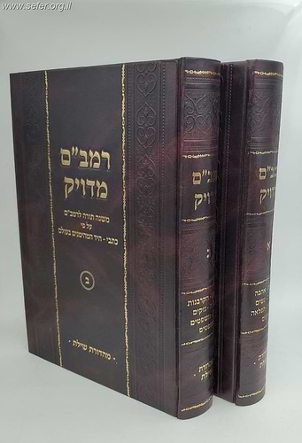 רמב''ם מדוייק מהדורת שילת ב' כרכים - ע