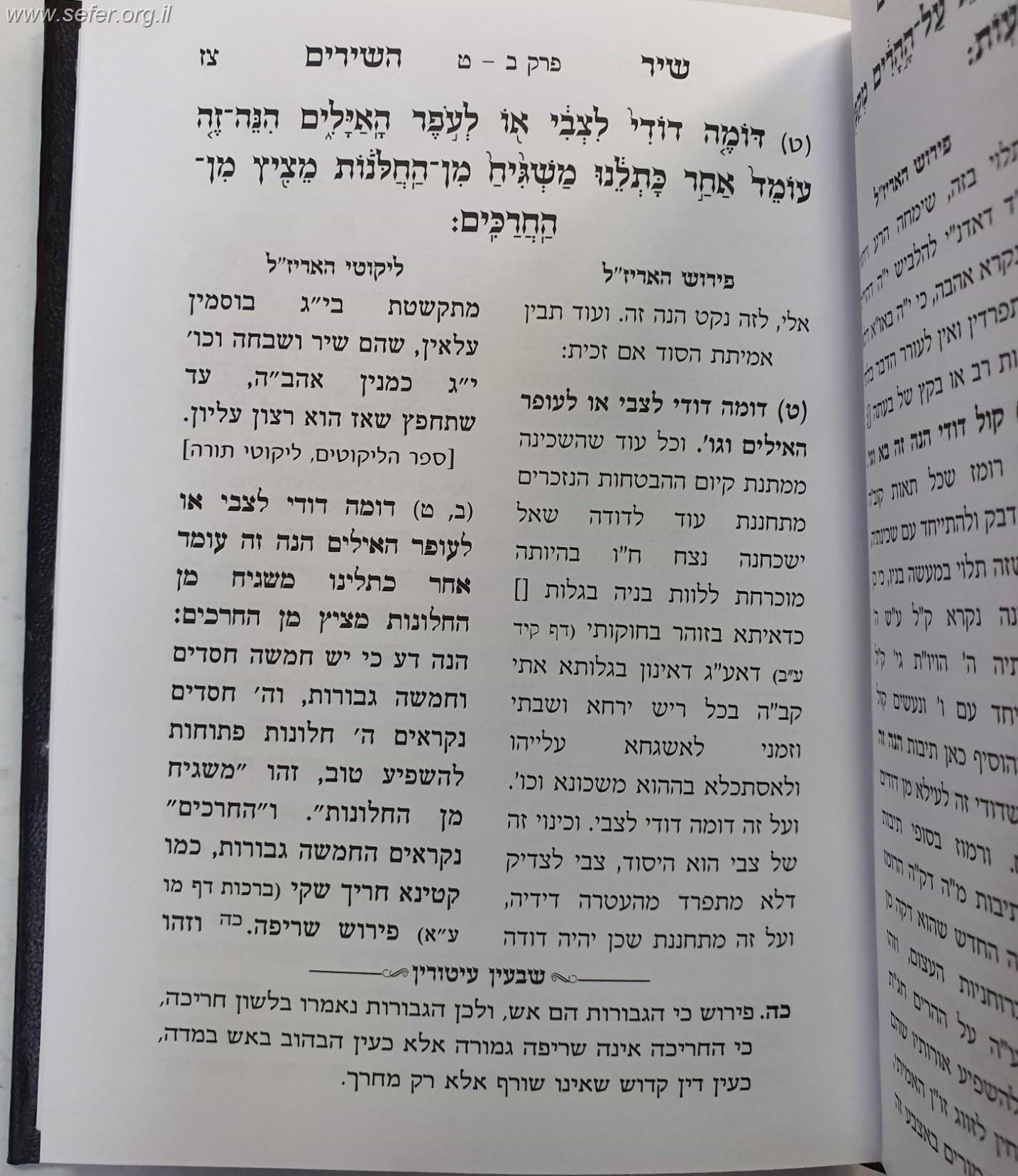 פירושי האר"י ז"ל על שיר השירים