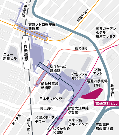 東京オフィスビル 拡大図(地下歩行者道)