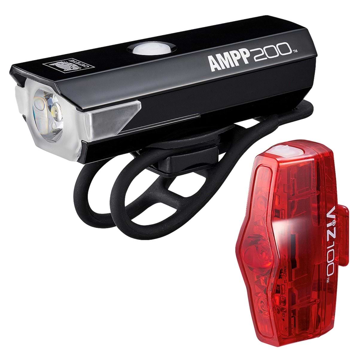 Cateye AMPP 200 / VIZ 100 Fahrradlicht-Set