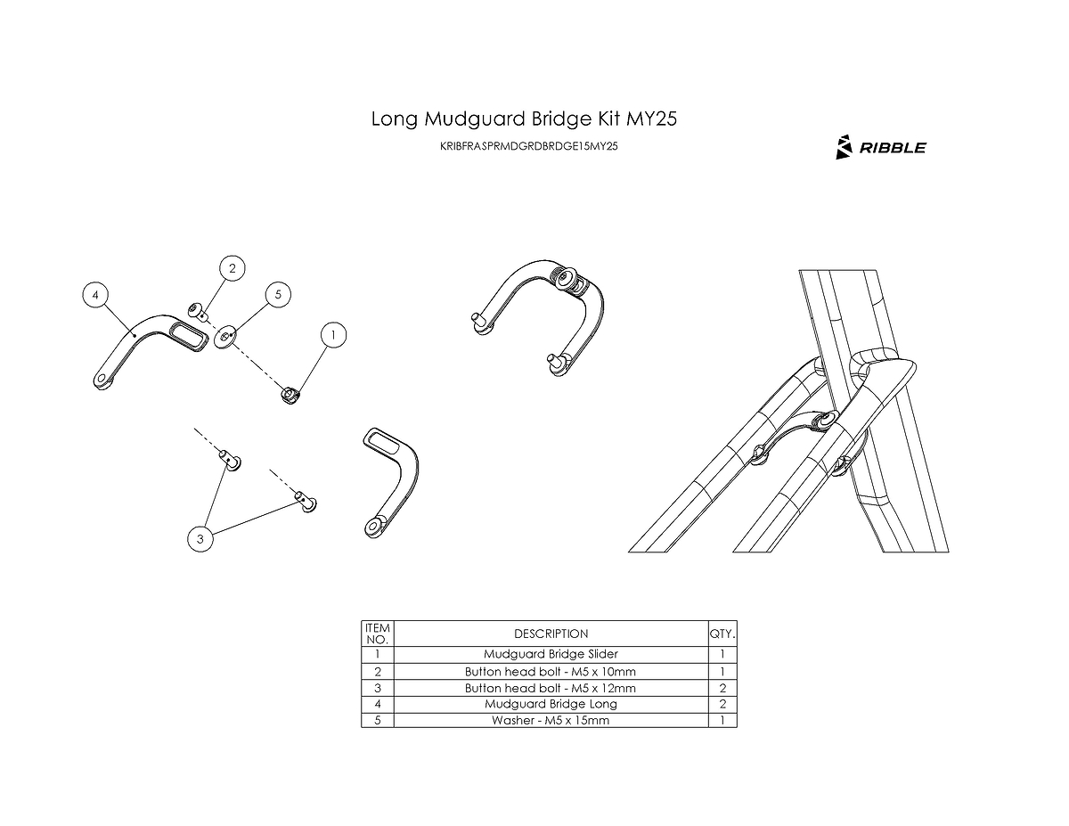 Long Mudguard Bridge Kit MY25