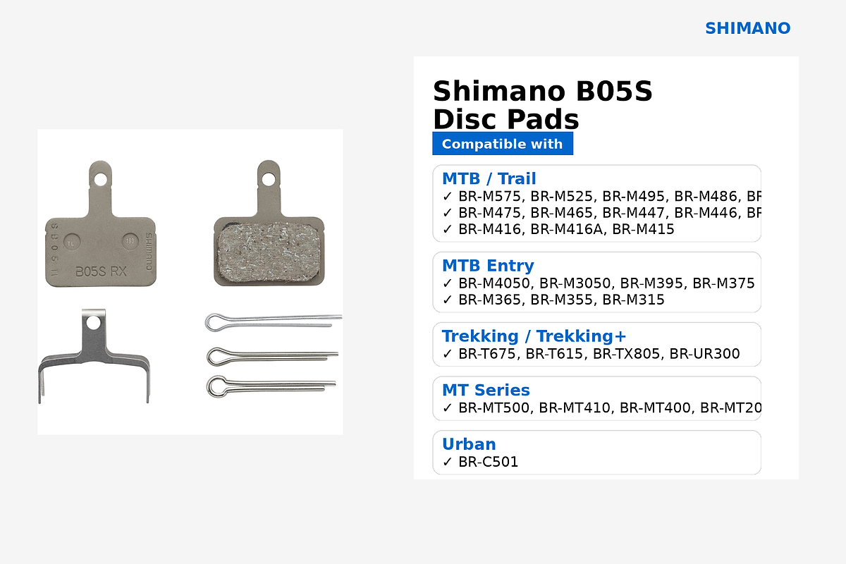 B055S Resin Disc Brake Pad Steel Back