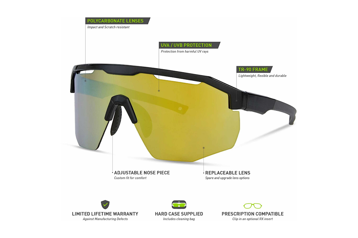 Cipher Gloss Black Sunglasses Brz/Amb/Clr