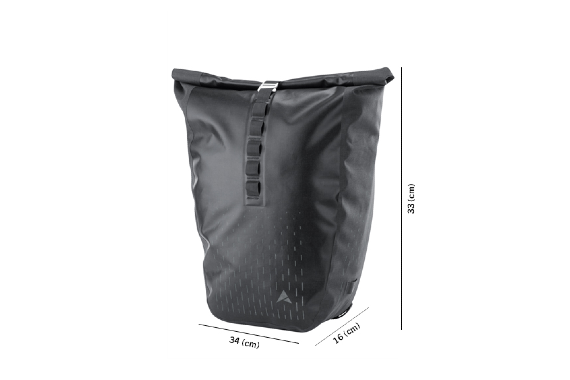 Thunderstorm City Waterproof Cycling Pannier 20L - Black