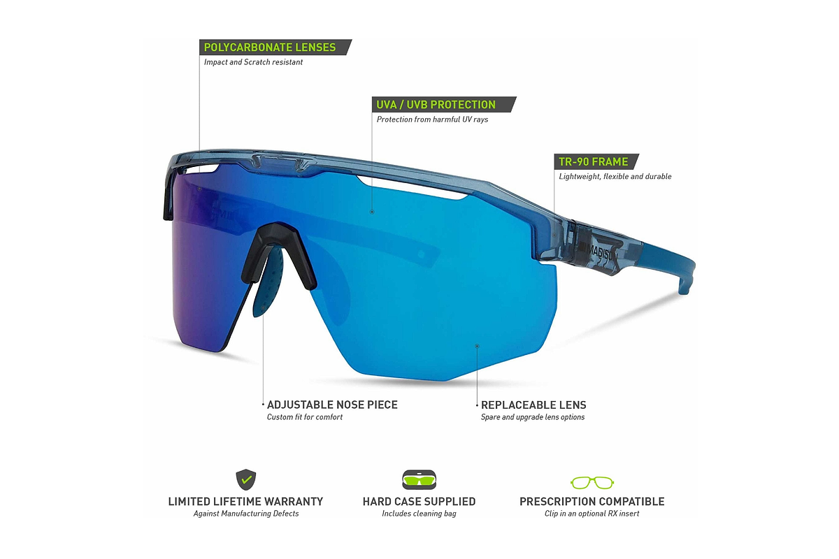 Cipher Crystal Gloss Blue Sunglasses Blu/Amb/Clr