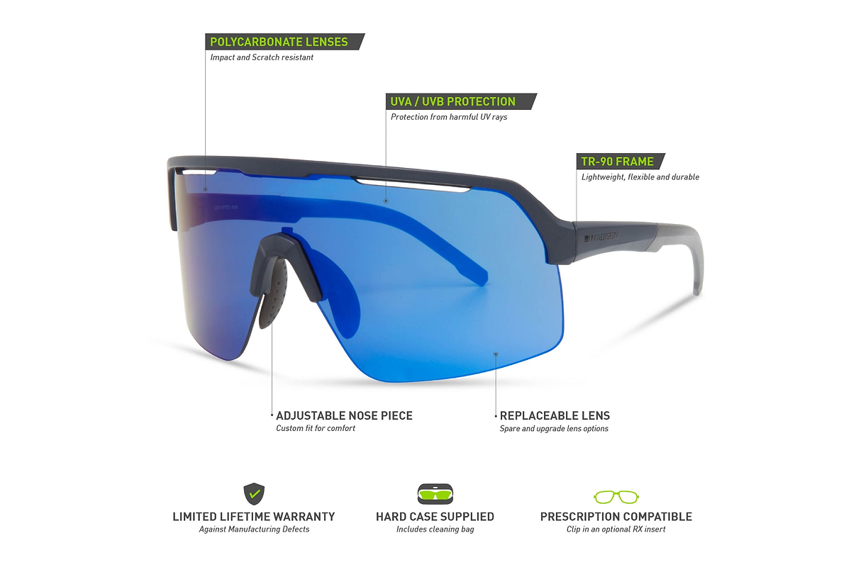 Crypto Air Ink Navy Sunglasses Blu/Amb/Clr