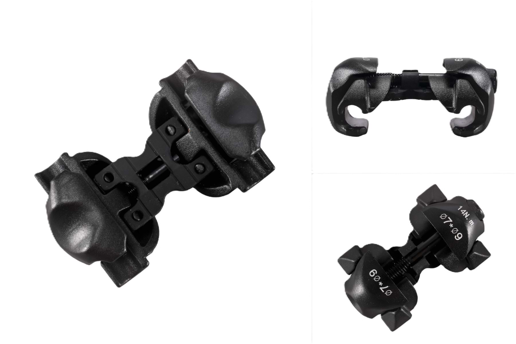 Carbon Rail Saddle Clamp Assembly - 7x9 mm