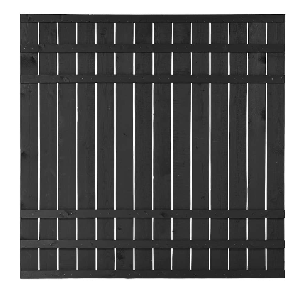 Rustik hegn 180x180 sort