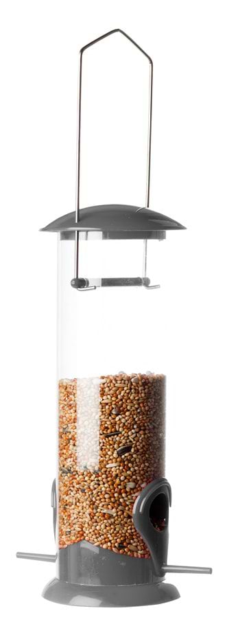 Fuglefoderautomat Grå - Base Seed - Plastik