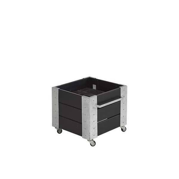 Cubic blomsterkasse sort