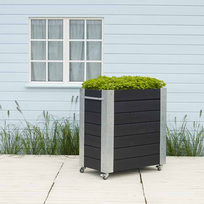 Cubic Blomsterkasse sort