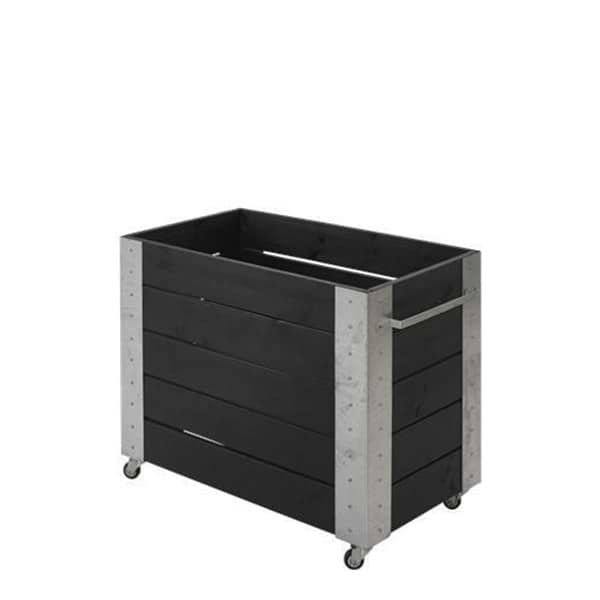 Cubic Blomsterkasse sort