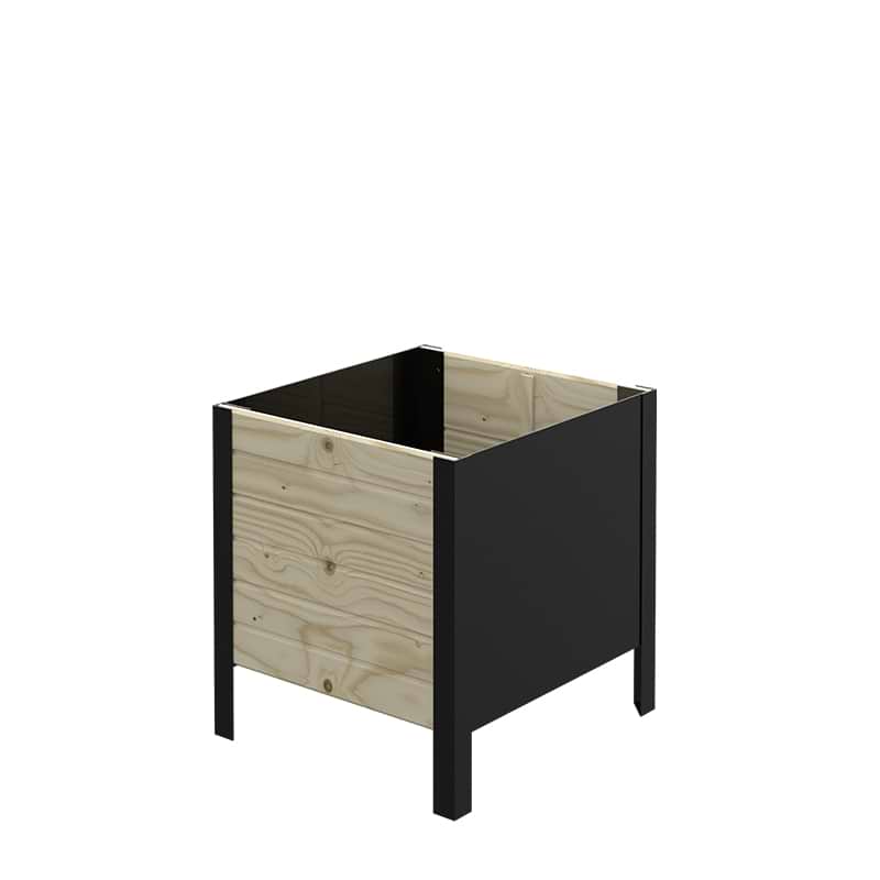 Classic Blomsterkasse m - stålgavle - 46 cm - Ubehandlet