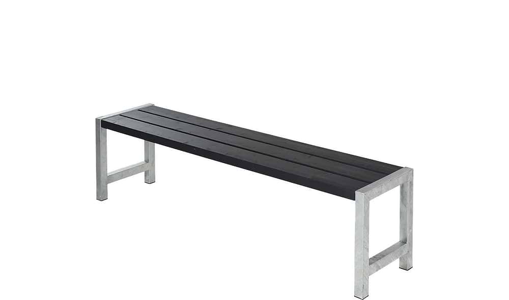 Plankebænk sort