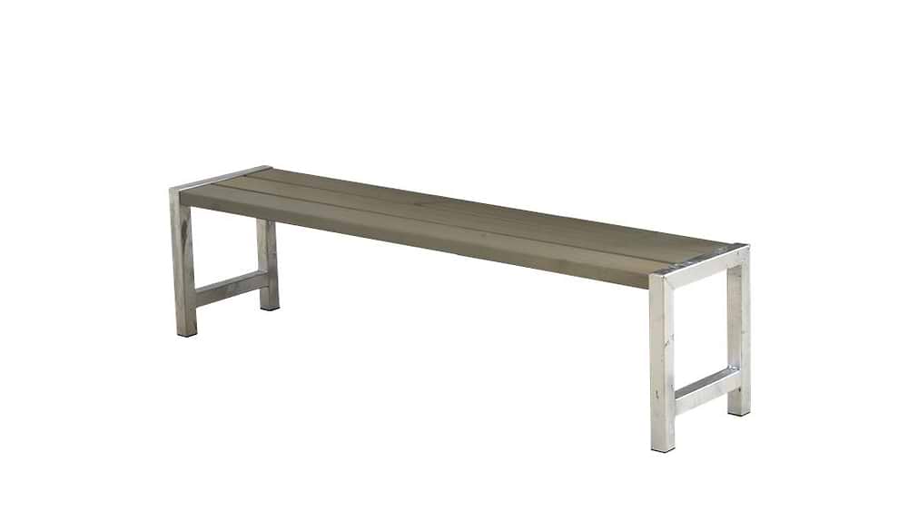 Plankebænk grå