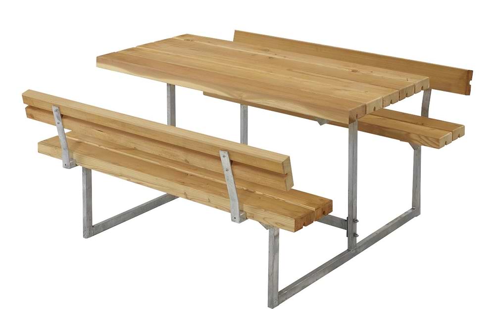 Basic børne bord og bænkesæt Plus lærk