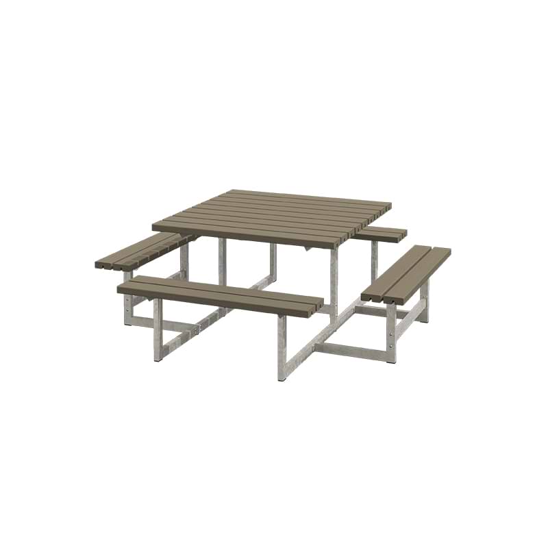 Picnic bord/ bænkesæt - 200 cm - Gråbrun