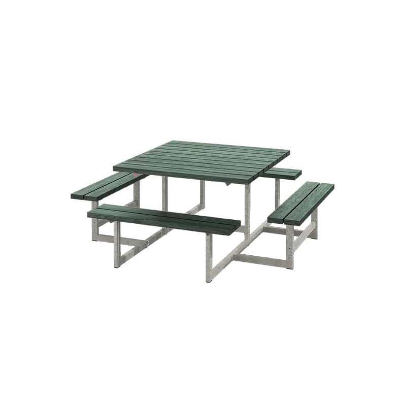 Picnic bord/ bænkesæt - 200 cm - RePlast - Grøn