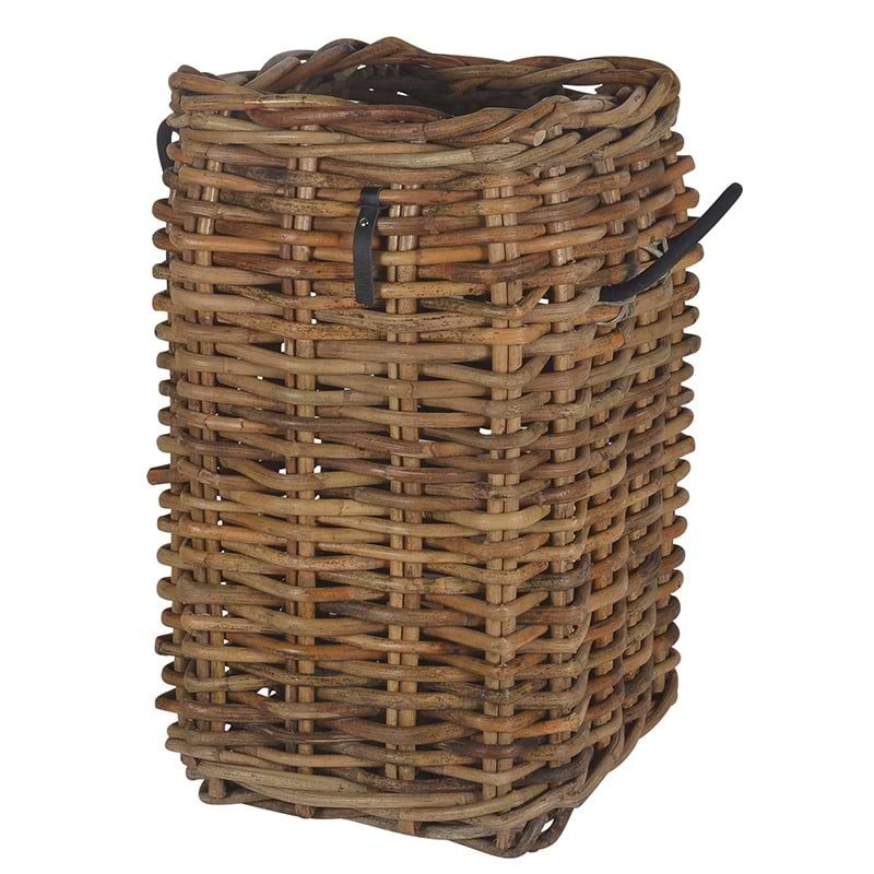 Firkantet rattan kurv