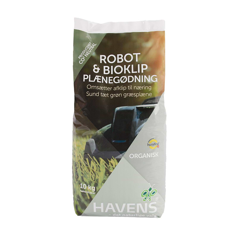 robot og bioklip plænegødning