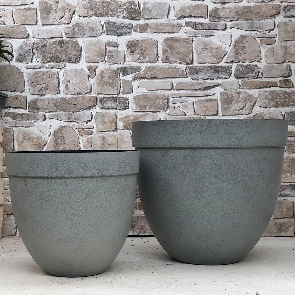 Blomsterkrukke Terrazzo grå