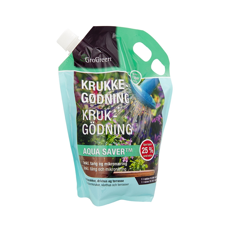 GroGreen Krukke Gødning & AquaSaver 2 liter