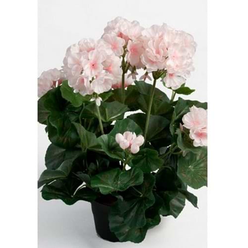 kunstig plante med rosa blomster