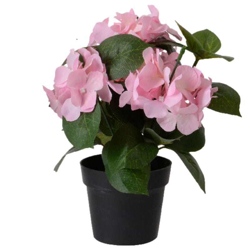 Kunstig hortensia i potte rosa