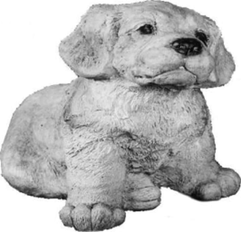 Golden retriever hvalp - havefigur - 34 cm