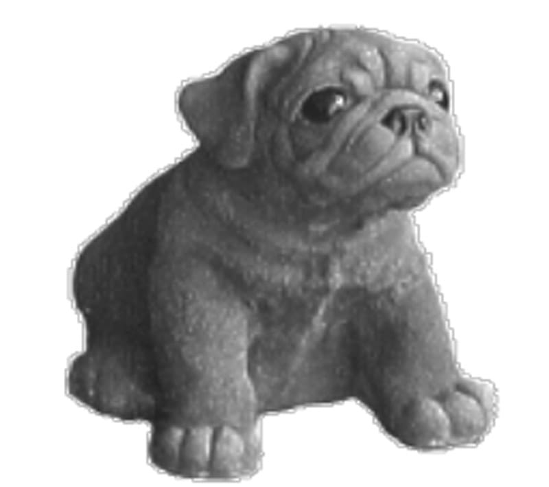 Havefigur i beton. Mopshvalp 23 cm