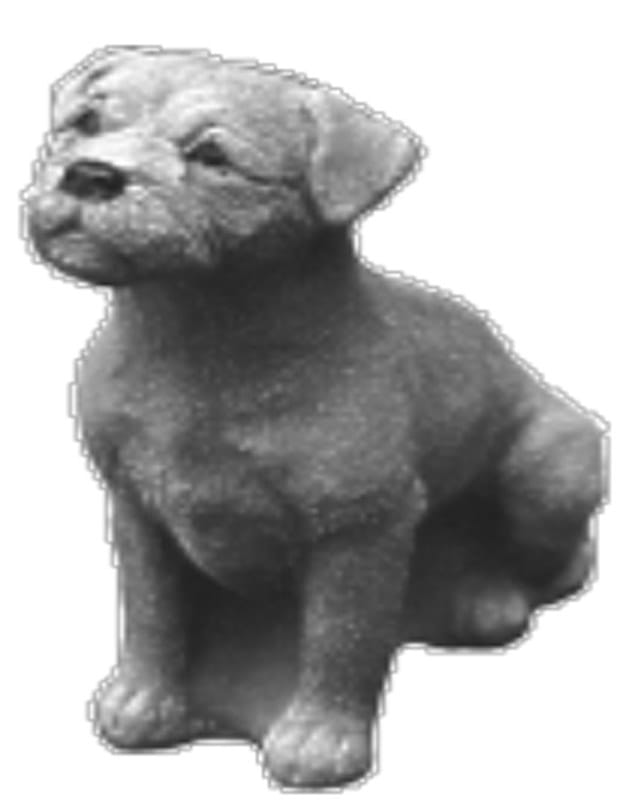 Border terrier - havefigur i beton- 20 cm