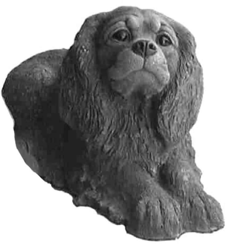 King Charles spaniel - betonfigur - 27 cm