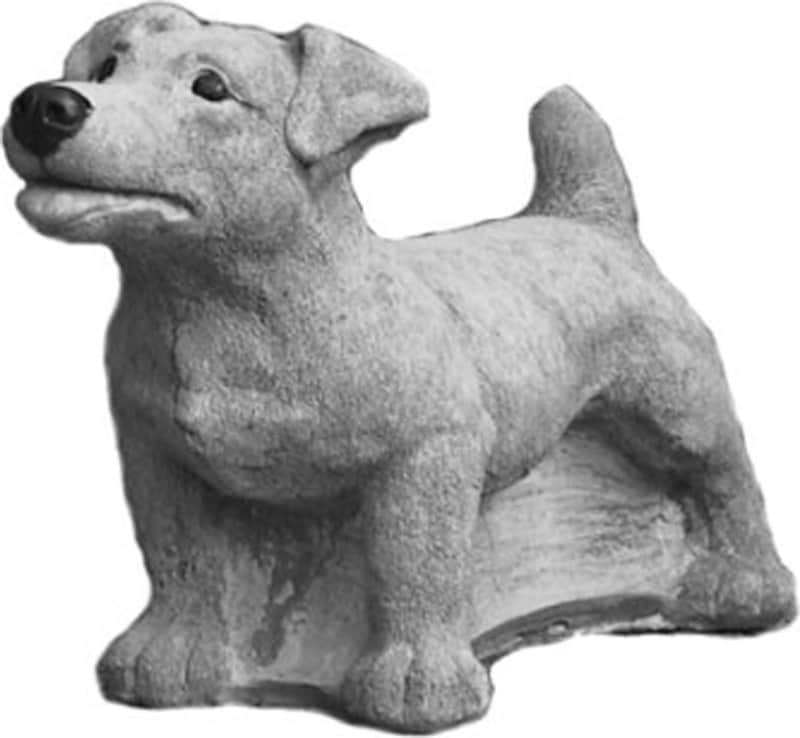 Korthåret Jack Russel - betonfigur - 33 cm 