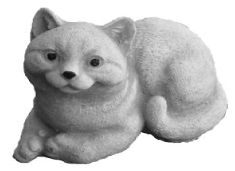 Kat liggende lille model - betonfigur - 10 cm