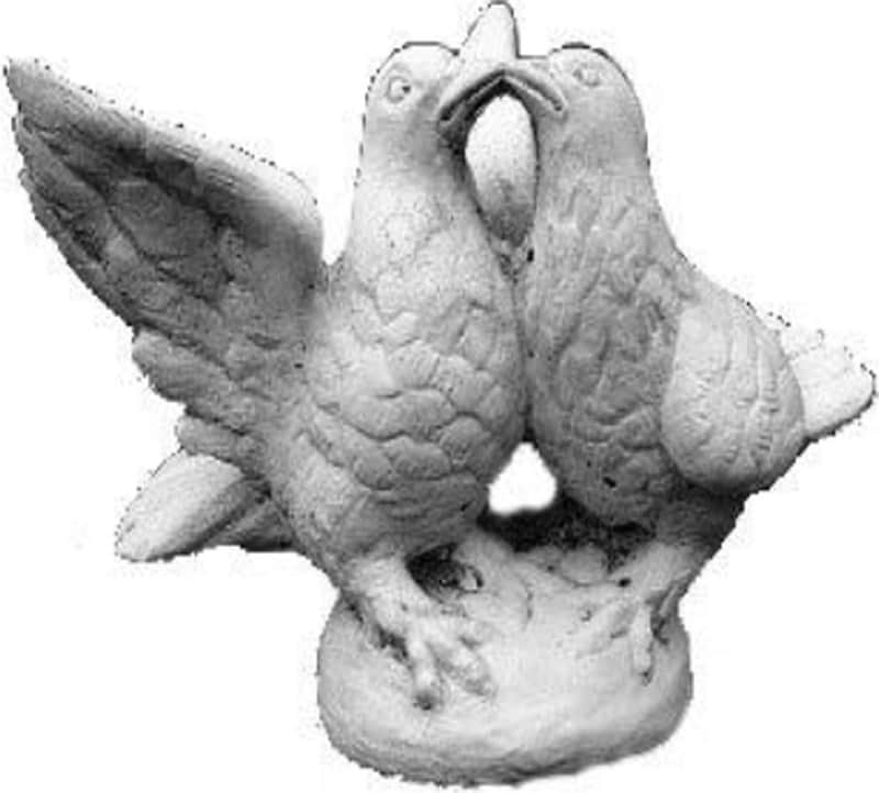 Turtelduer - betonfigur - 10 cm