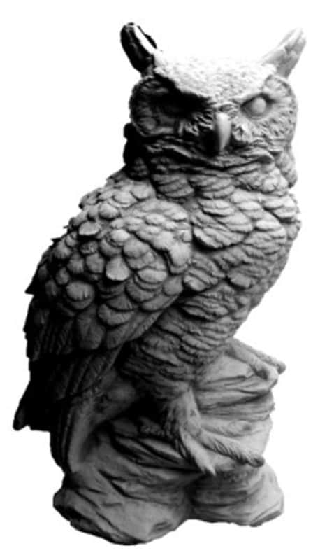 Hornugle - betonfigur - 48 cm