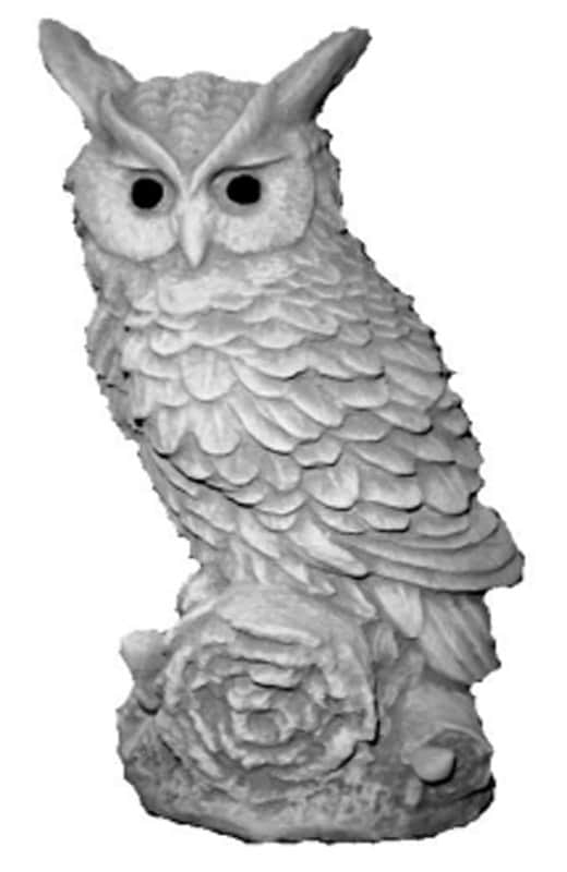 Ugle på papyrus - betonfigur - 28 cm