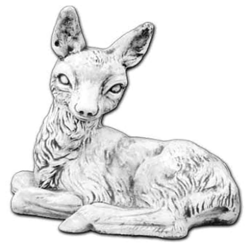 Rådyrkid stor - betonfigur - 36 cm 