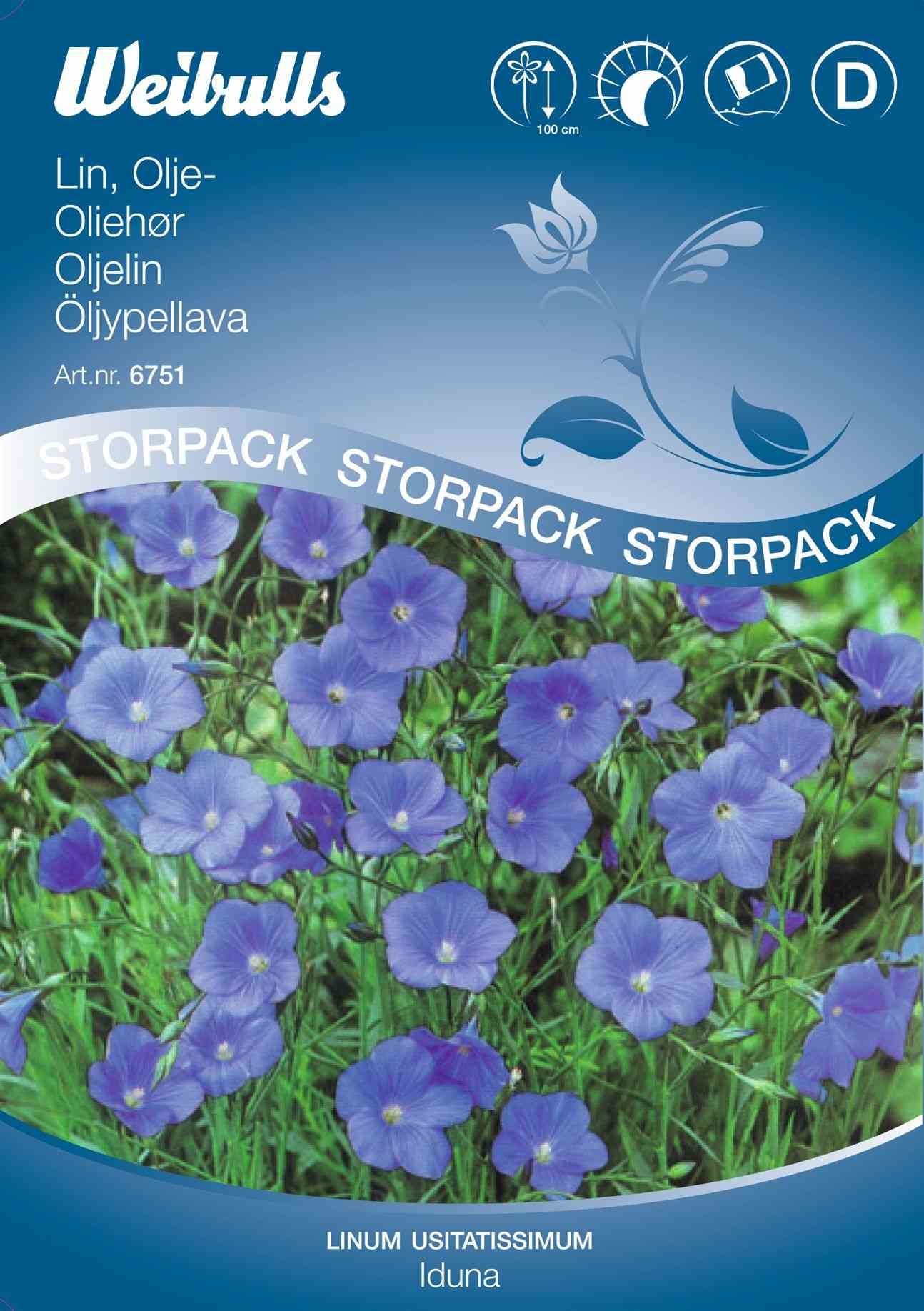 Blomsterfrø (Oliehør Iduna) Stor Pose*