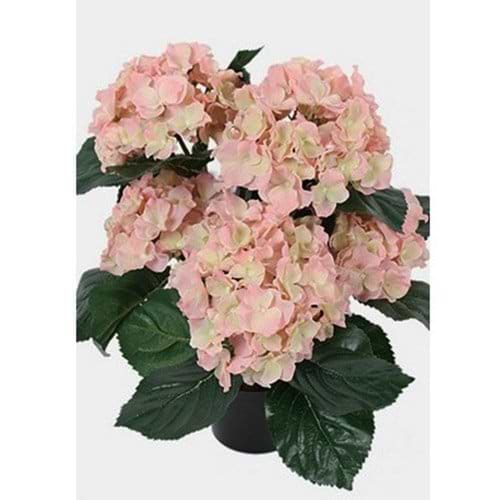 kunstig plante med rosa blomster