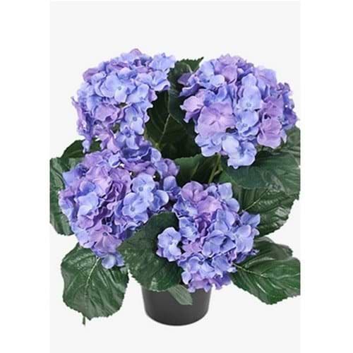 kunstig plante med blå blomster