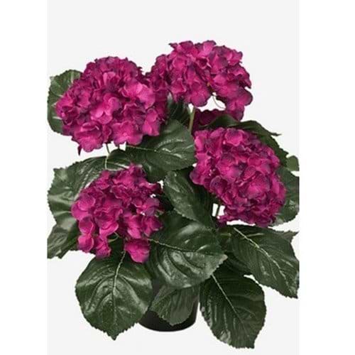 kunstig plante med røde blomster