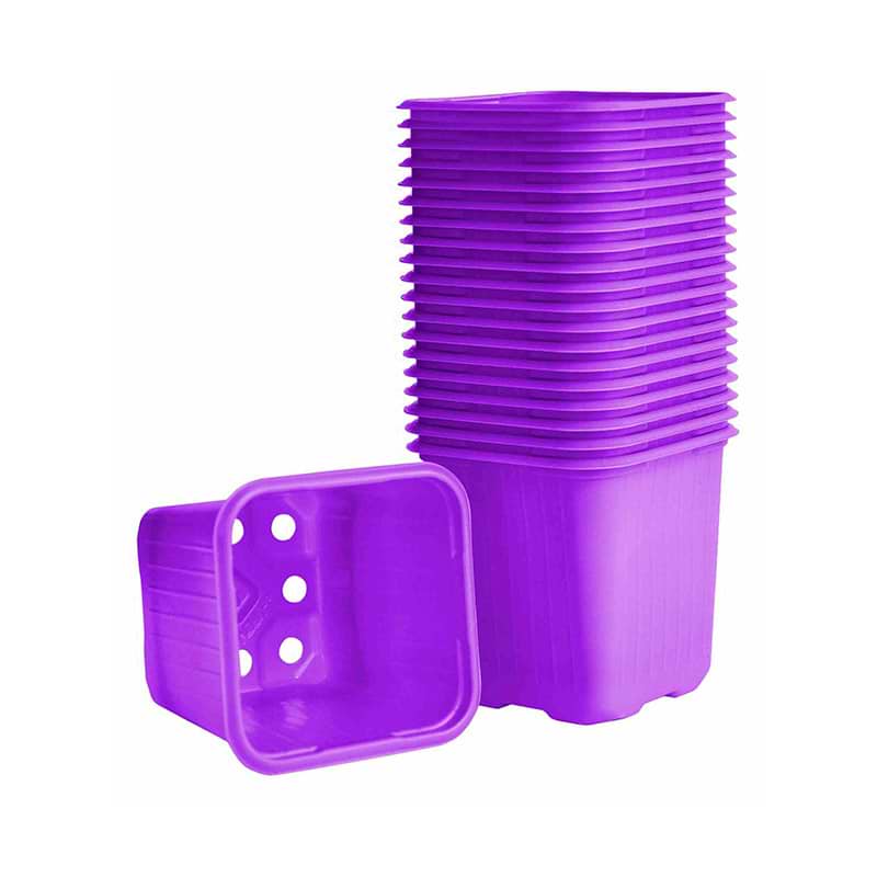 Plastpotter - Lilla - 8 cm