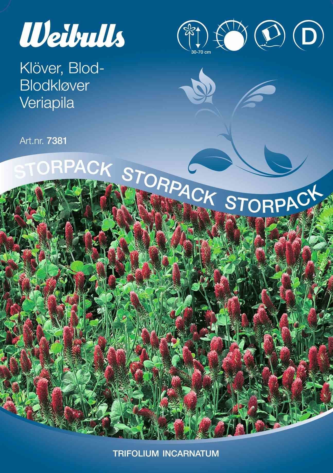 Blomsterfrø (Blodkløver) Stor Pakke