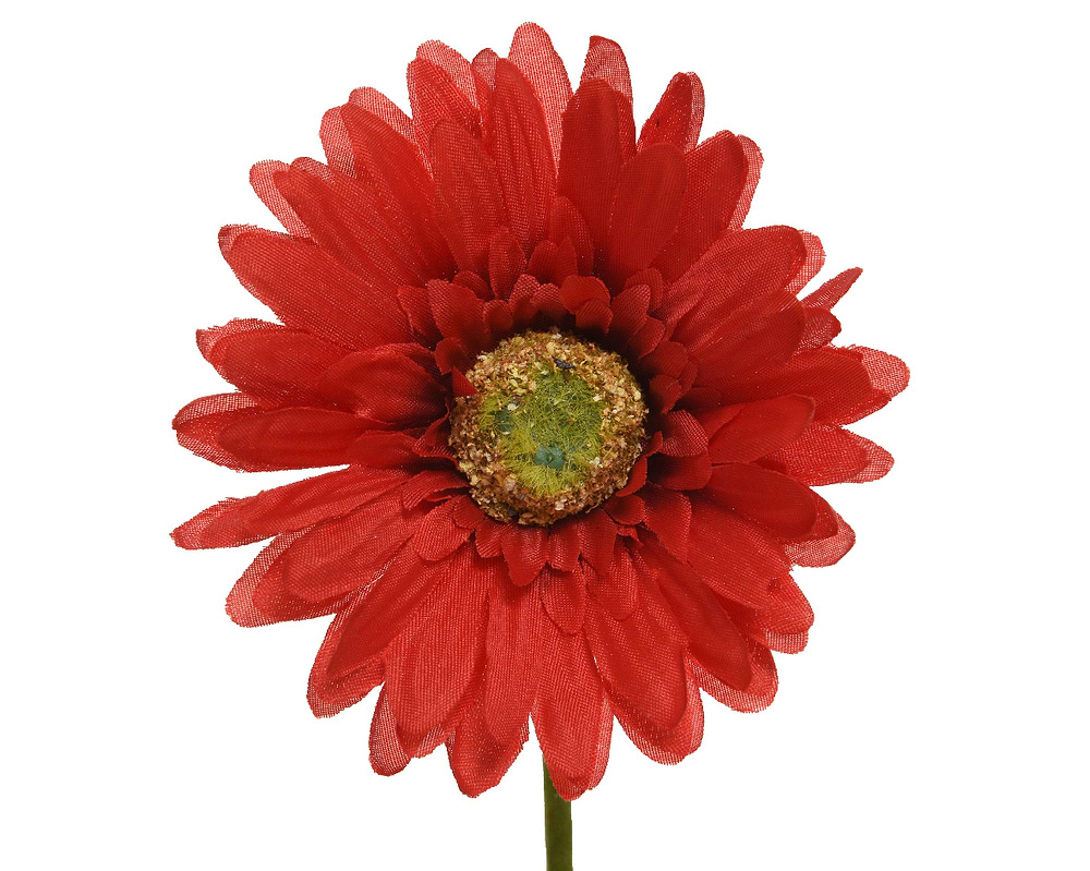 Gerbera stilk rød kunstig 