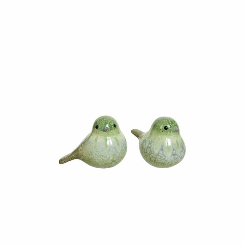 Terracotta fugl grøn
