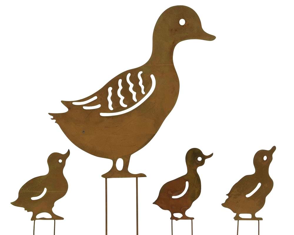 Andefamilie på spyd rust